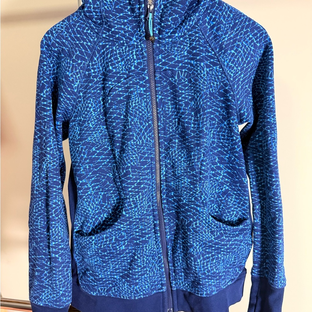 lululemon athletica Vibrant Blue Patterned Hoodie